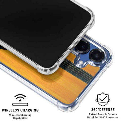 Wood Guitar Galaxy S25 Clear Case